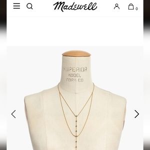 Madewell Brass Layered Lariat Necklace